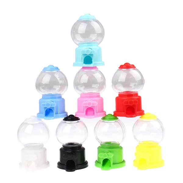 1 stk. Søt søt mini godterimaskin Barn boblegave Barn bankleker Dispenser Gumball Mynt sparebøsse Piggy bank Godterileker yellow