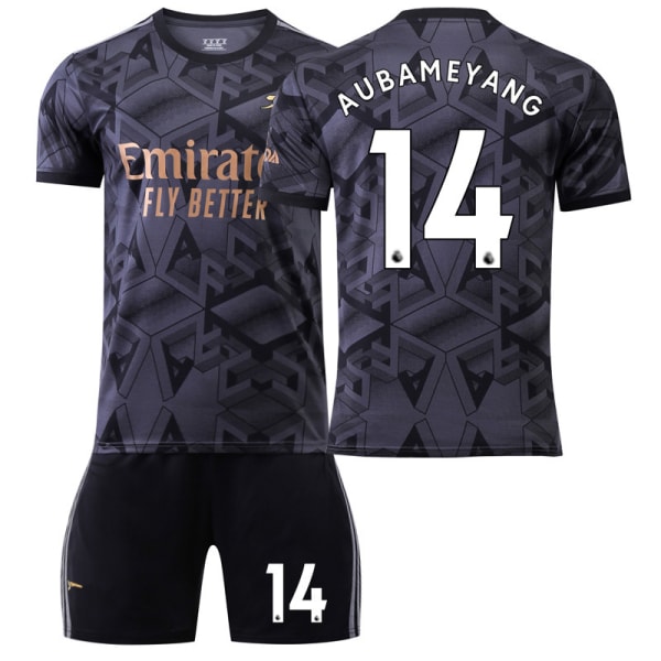 22-23 Arsenal vieras musta nro 7 Saka 9 Lacazette 19 Pepe 14 Aubameyang jalkapalloasu setti No socks size 14 L