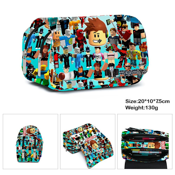 3D Perifer ROBLOX Dobbelt Lag Pencil Case Etui 3