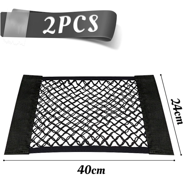 Förvaringsnät, 2 st Bilförvaringsnät Väska Organizer för flaskor Gro