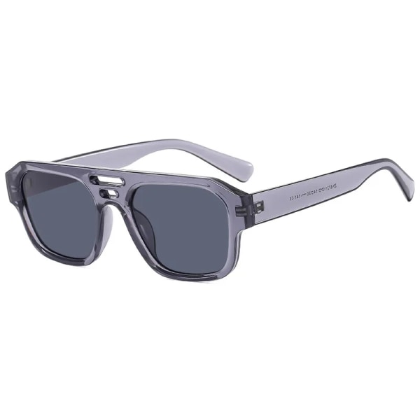 UNOC 2024 Modemärkesdesigner Klassiska Retro Nyanser Lyxiga överdimensionerade plastsolglasögon Fyrkantiga män Custom Logo Solglasögon Gray Sunglasses3541