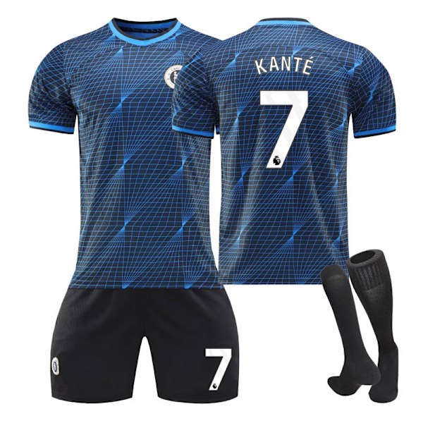 23/24 Chelsea Borte Fotballdrakt for Barn med Sokker 7 KANTE 7 EDGE 2XL