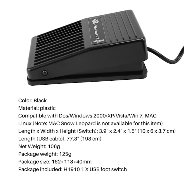 USB-fotpedal för tangentbordskontroll för PC-datorspel Ny fotpedal USB Hid Pedal - Perfekt