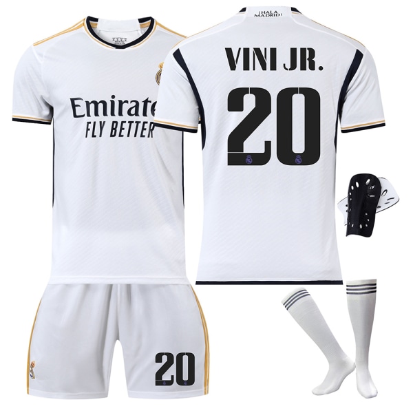 Real Madrid Fotballdrakt 23-24 20 Vinicius 10 Modric 9 Benzema Nr. 7 Hazard Jersey Versjon Home No. 15 XL