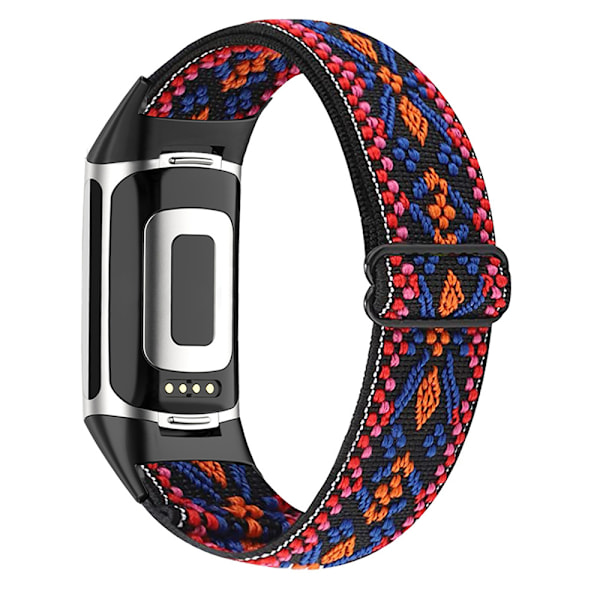 Kompatibel med Fitbit charge5-armbånd til kvinder og mænd, justerbar pink orange