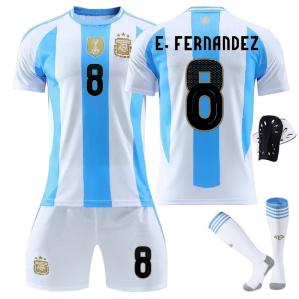 24-25 Argentiinan koti-Amerikan jalkapallon maajoukkueen peliasu nro 10 Messi 11 Di Maria 8 Enzo 21 pelipaita setti No. 21 + socks 22 is suitable for heights