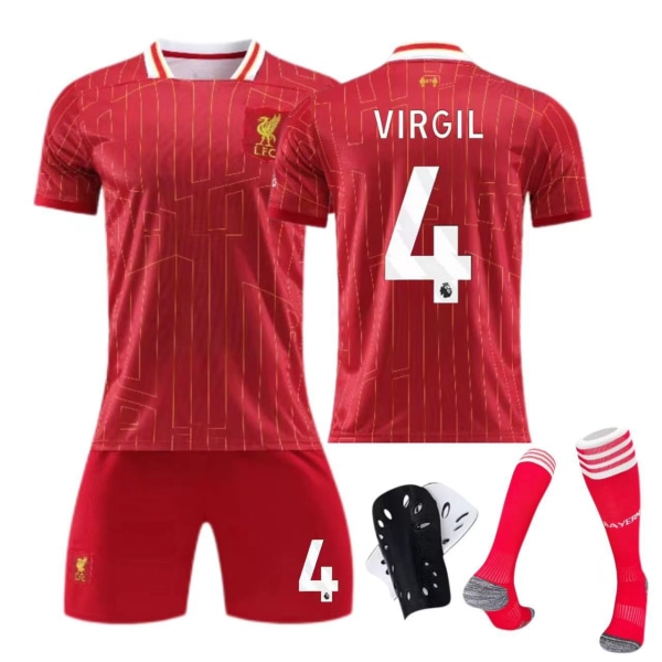 24-25 Liverpool hemmatröja nr 11 Salah 9 Firmino barn vuxen kostym fotbollströja No socks size 7 L