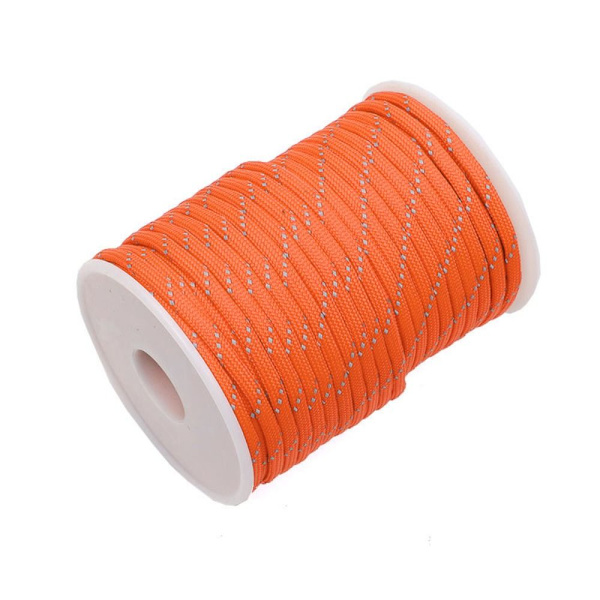 Reflekterande 550 Paracord rep Parachute line ORANGE orange