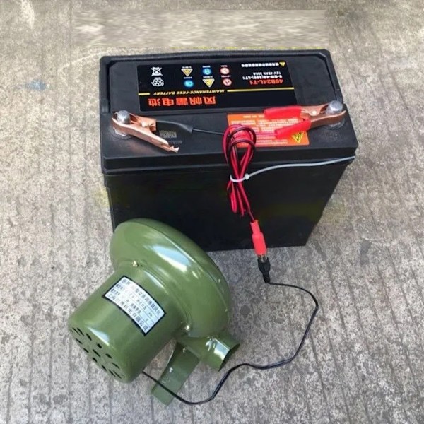 Elektrisk fläkt, Smedfläkt Grillfläkt, Hushållsgrillspisfläkt 12V för utomhusmatlagning 0.64 30W