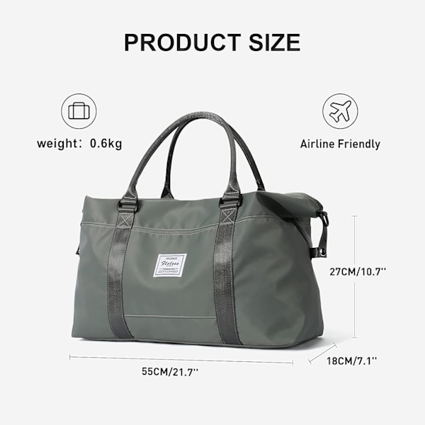 Sports Reise Duffel Bag Kvinner Stor Gym Bag, Weekend Bag Fly Carry On, Kvinner Strand Bag Overnatting Bag