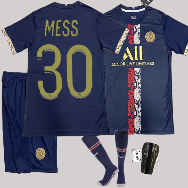 Fotballtreningsdrakt for Paris, spesialutgave 22-23, 30 Messi nr. 7 Mbappe nr. 10 Neymar fotballdraktsett Paris Special Edition No. 30 18#