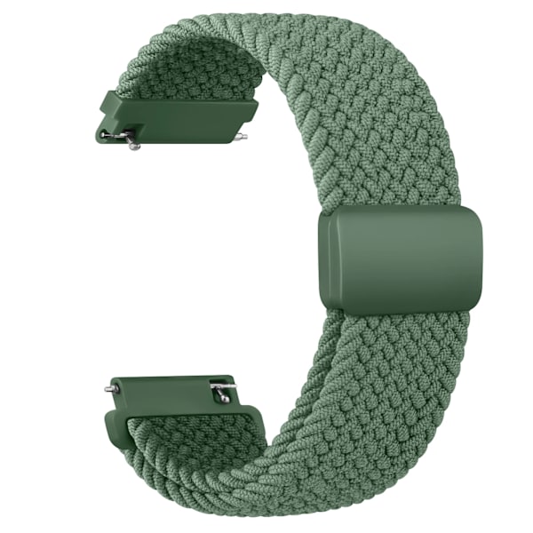 20 mm:n punottu Solo Loop -ranneke Garmin Vivoactive 5/3/3 Music -kelloille, Garmin VivoMove3/Trend/Sport Venu SQ/SQ2/2plus -kelloille, Vihreä Vihreä Vihreä green 20mm