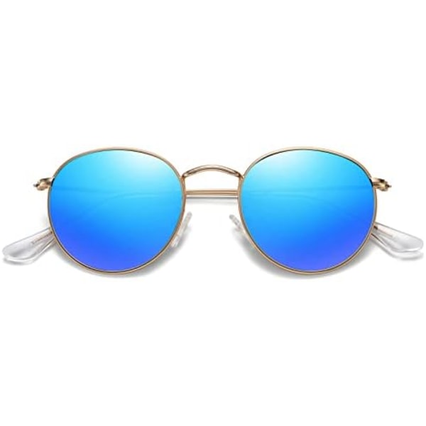 Small round polarized sunglasses for women and men Classic retro sunglasses in metal with UV protection