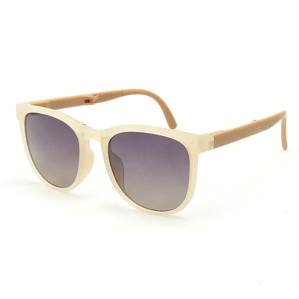 2024 Retro Vikbara Solglasögon Med Väska Mode Utomhuskörning Fiske Vikbara solglasögon för kvinnor och män PC-C6 Fashion Folding Sunglasses