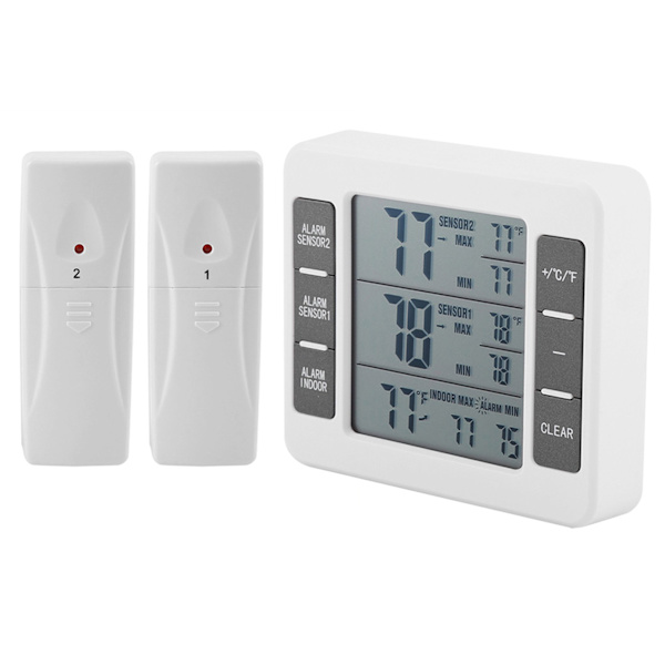 Trådlös digital kyltermometer inomhus/utomhus med ljudalarm