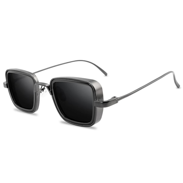 Neliömäiset aurinkolasit Uv400 Muodikkaat sävytetyt luksusaurinkolasit miehille Mukautetut logolasit Laadukkaat metalliset PC-koristeet Aikuiset C9 Sunglasses