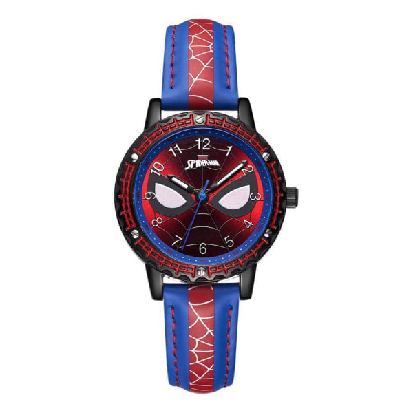 Barneklokke blå spiderman analog armbåndsur klokke