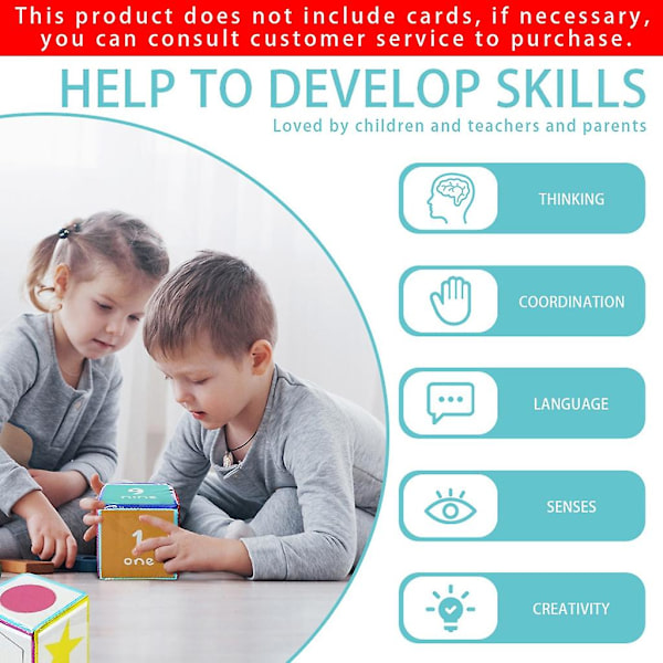 Ficktärning DIY pedagogiskt spel Tärningsspel Klassrum Mjuk tärning med tydlig ficka Stor lärartärning Inlärningskuber