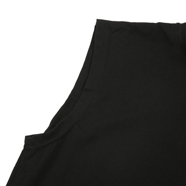 Herr Träning Tank Top Ärmlös Ren Färg Muskeltröjor för Bodybuilding Gym Träning Svart 2XL