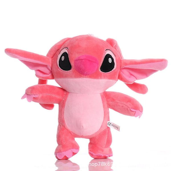 Cartoon Blå Rosa Stitch Plyschdockor Anime Leksaker Lilo Och Stitch 20cm Stitch Plysch Stoppade Leksaker Julgåvor För Barn A 2pcs