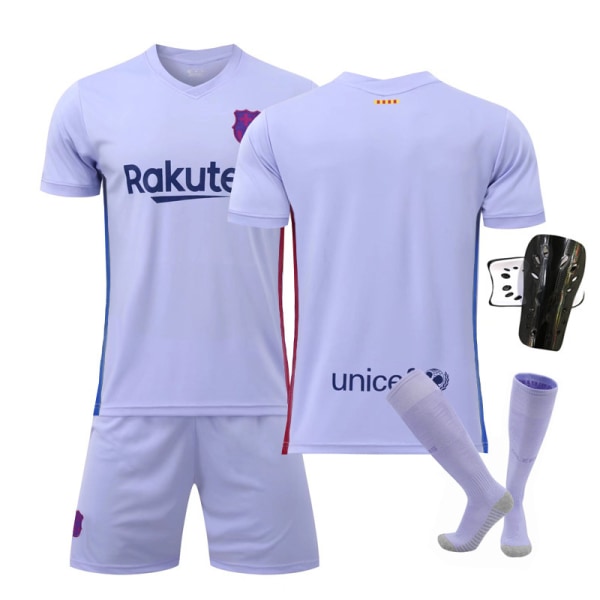 21-22 Barcelona udebane nr. 10 Messi nr. 25 Aubameyang 21 De Jong 9 Depay fodbolduniform Fati trøje Barcelona away game without number 20#