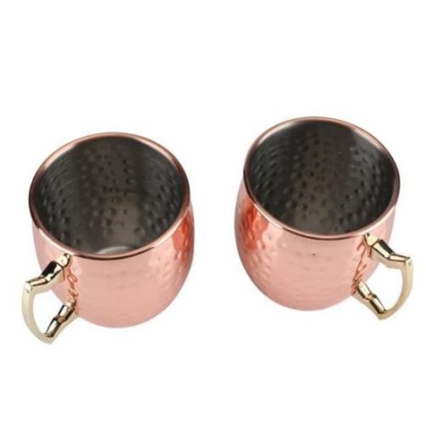 2 pak Moscow Mule Cocktailglas i rustfrit stål, bronze