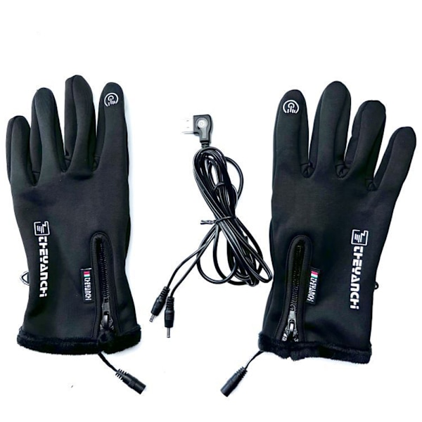 USB-oppvarmede hansker Vinter Elektriske Hansker Sykling svart black Temperature regulation