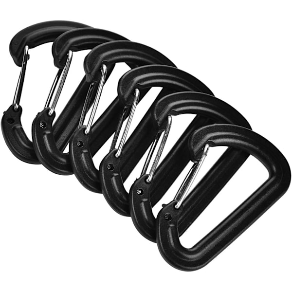 D-ring Karabinkrok, 20 st. Plastklämmor för Vandring, Nyckelringar, Utomhus