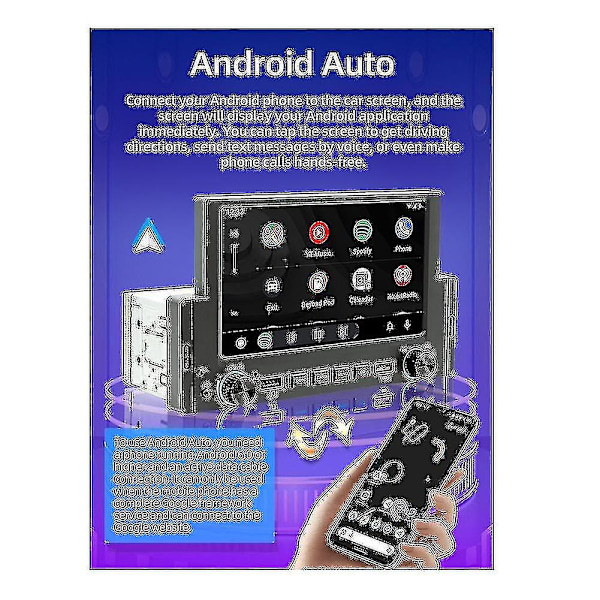 1din 6,2 tums skärm Carplay Android Auto Radio Bilstereo Bluetooth Mp5-spelare 2usb Fm-mottagare Hea
