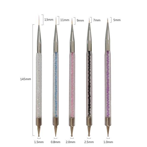 Nagelkonstpenslar, Nagelkonstpenna, Manikyrborr Ritning Nagelpenna, för Manikyr Nagelkonstdesign
