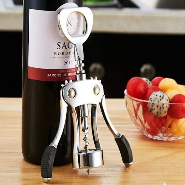 Uppgradera zinklegering Premium Wing Corkscrew Vinöppnare med multifunktionell flasköppnare