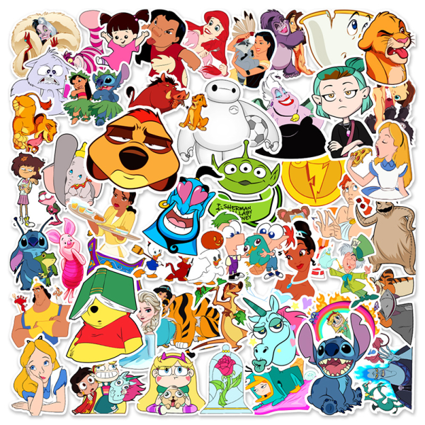 50 Disney Mix Tegneserieklistremerker
