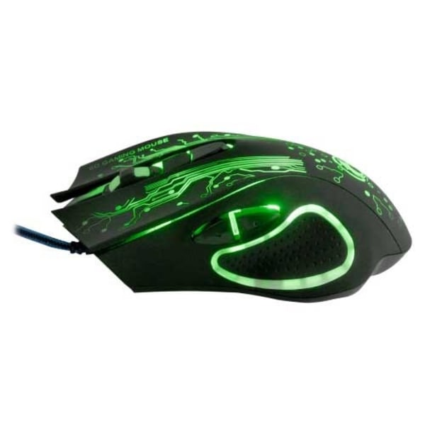 Gamingmus med skiftende lys / Datamus - Estone X9 Black Black