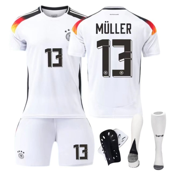Europacupen-Tyskland hemmatröja nr 6 Kimmich nr 7 Havertz fotbollströja för vuxna för barn No socks size 7 XL