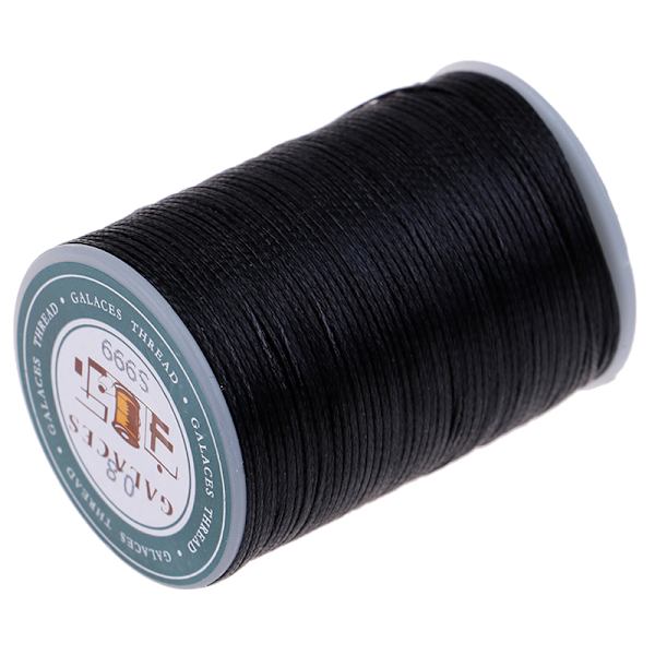 Vahattu polyesterilanka 0,8 mm 90 m ompelulanka Black