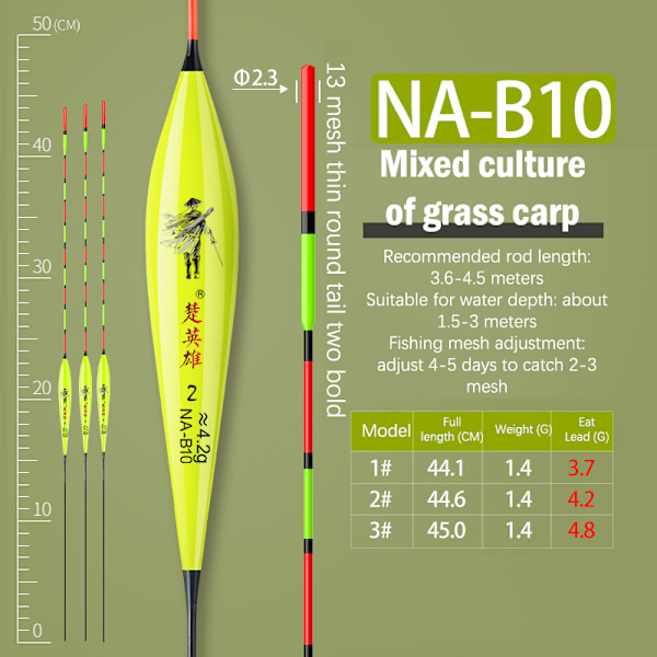 Fiske Lokke Float Iøynefallende Trekant Hale Float Indikator SD D 1#