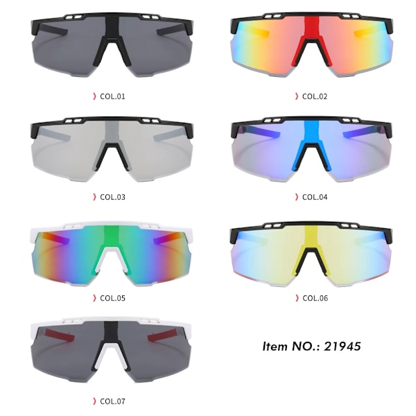 Superhot Eyewear 21945 Fashion 2024 Miesten Litteä Yläosa Urheilu Ulkoilu Pyöräily Suoja Visiiri Peili Aurinkolasit C5