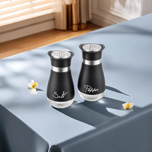Suola- ja pippuripurkit Suola- ja pippurimyllyt Suola- ja sarja Suolakannu Suolapannu Keittiötarvikkeet (musta) Black