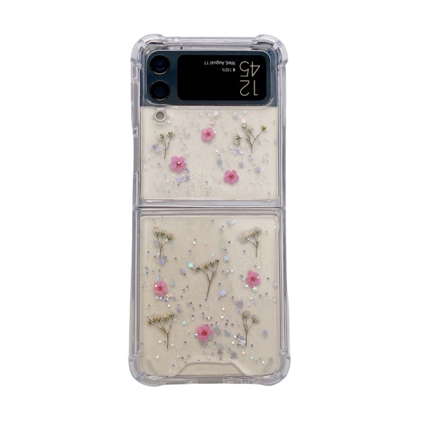 Gypsophila mobildeksel for Galaxy Z Flip3 rosa