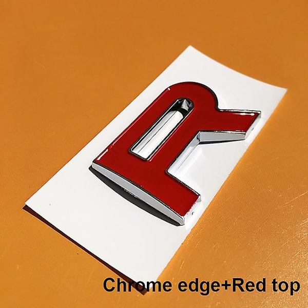 Chrome Edge -kirjaintunnus Range Rover Evoque Velar SV Autobiography -automallin konepeltiin ja takaluukkuun, logomerkki, tarra, musta punainen chrome edge red text1pc