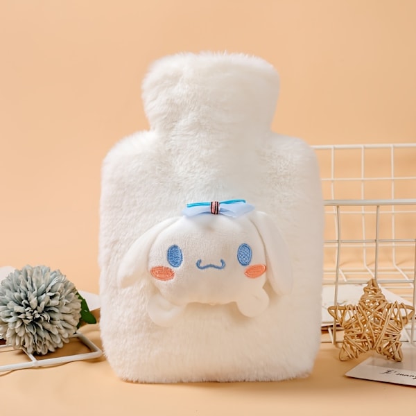 Sanrio Pluss Varmtvannsflaske - Kuromi, My Melody & Cinnamoroll Design | Stor, Tykk Håndvarmer for Koselig Komfort Cinnamon Dog