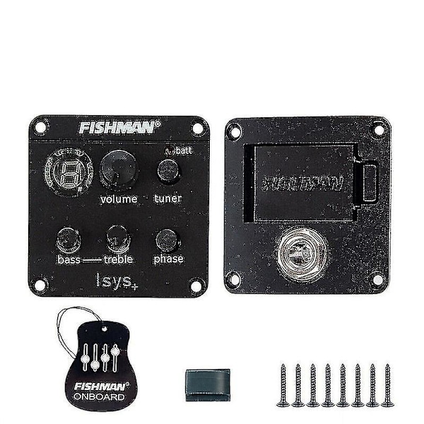 Fishman Eq Tuner Piezo Mic Presys Blend Akustisk Gitar Pickup Forforsterker