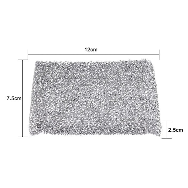Silverglans Kudde 4-pack Diskborste Svamp Scourge Lurex Svamp Perfekt för beläggning av kastruller, grytor, keramiska spisar