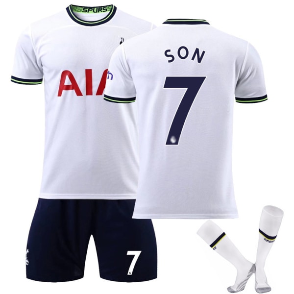 Tottenham Hotspur Hjemmedrakt 22-23 Nr. 10 Kane Nr. 7 Son Heung-min Fotballdraktsett Gratis Trykk Nummer Vare No number socks #22