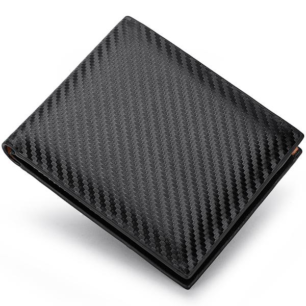 Ny sort kulfiberpung, 12cm × 10cm × 1.5cm kortholder