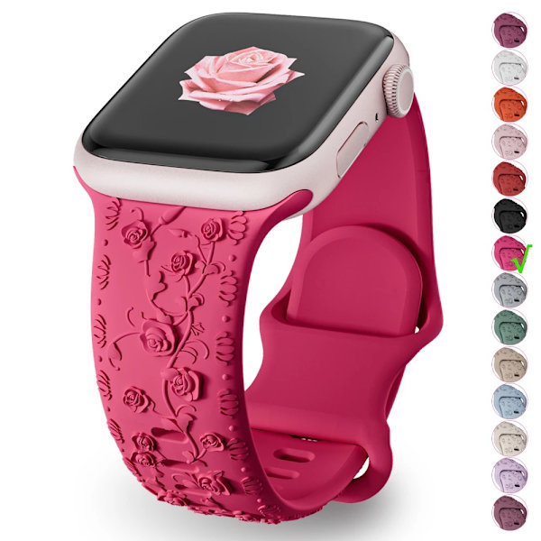 For Apple Watch -ranneke Silikoni Rannekoru ROSE RED 42/44/45MM ROSE rose red 42/44/45mm rose red 42/44/45mm