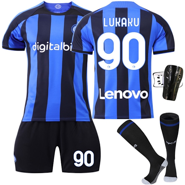 22-23 Inter Milan kotipaita nro 90 Lukaku nro 10 Lautaro nro 9 Dzeko jalkapalloasu aikuisille Inter Milan home stadium number 90 #28
