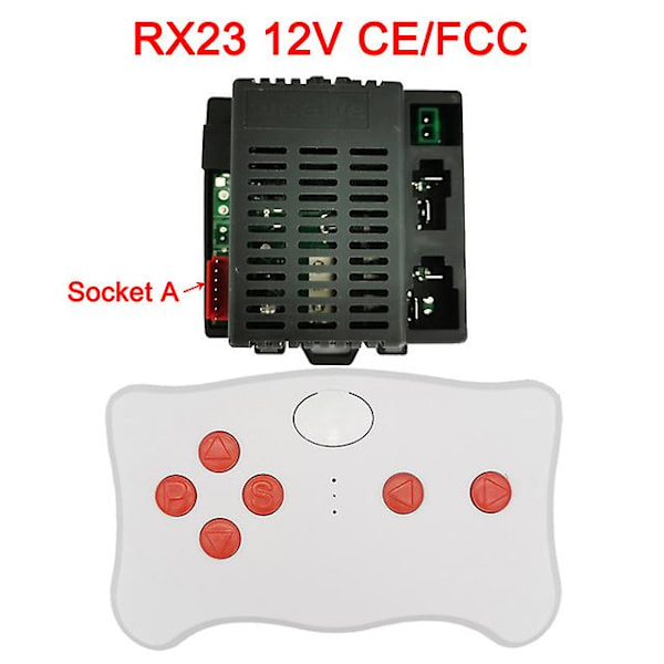 Wellye elektrisk leketøysbil for barn Bluetooth fjernkontroll, kontroll med myk startfunksjon 2.4g Bluetooth-sender RX23 A FCC full set