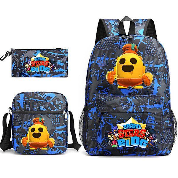 BRAWL STARS School Bag Backpack Pencil Case Shoulder Bag Three Piece Set _32