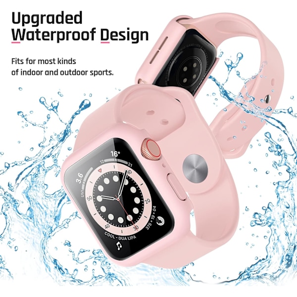 Vattentätt fodral till Apple Watch Series 8Series Rosa Pink 45mm